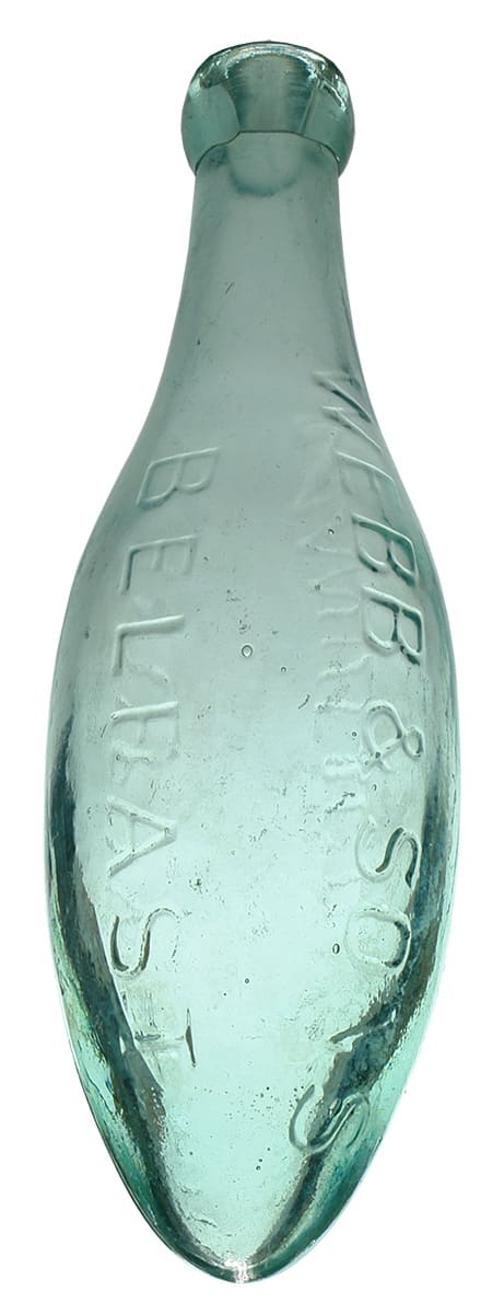 Webb Belfast Old Antique Torpedo Bottle