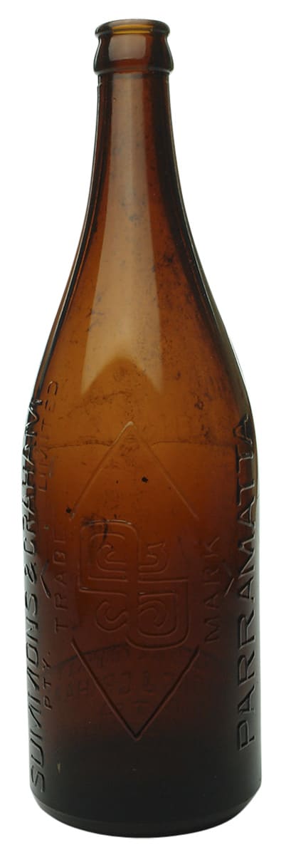 Summons Graham Parramatta Amber Glass Bottle
