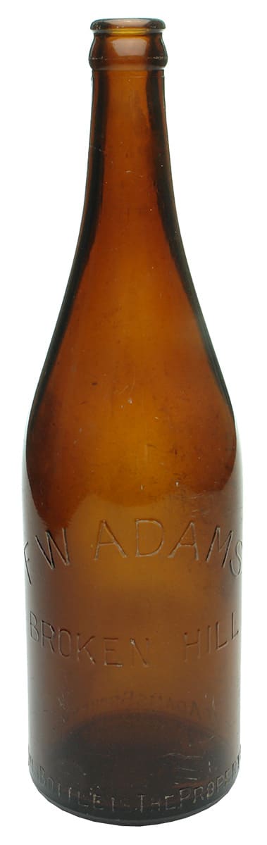 Adams Broken Hill Amber Crown Seal Bottle