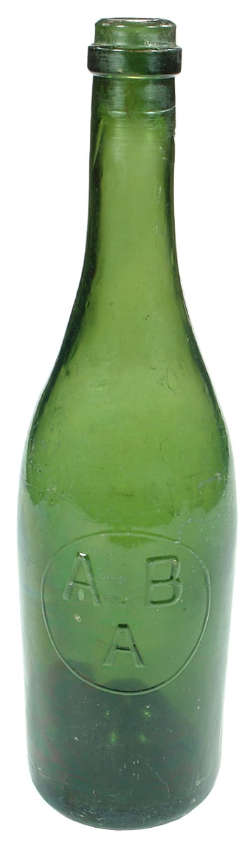 ABA Green Antique Beer Bottle