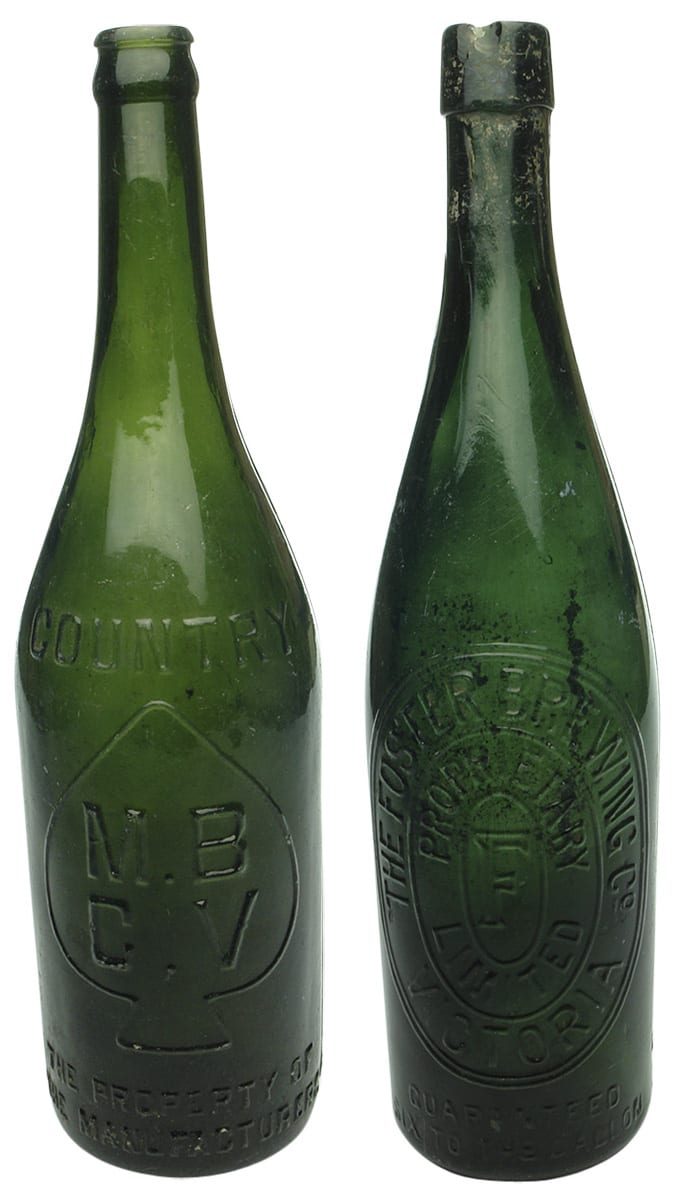 Collection Old Antique Beer Bottles