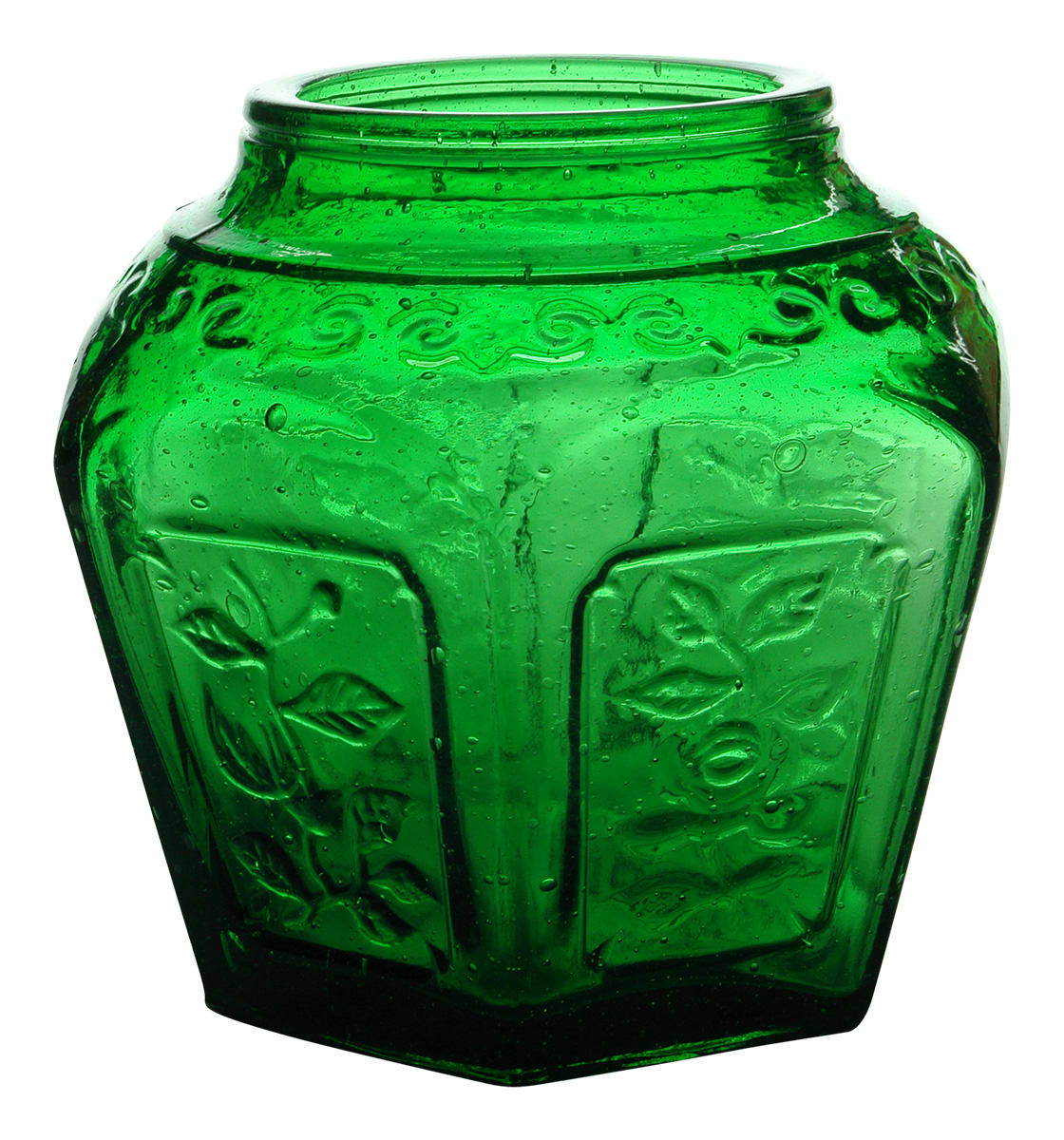 Green Glass Chinese Ginger Jar