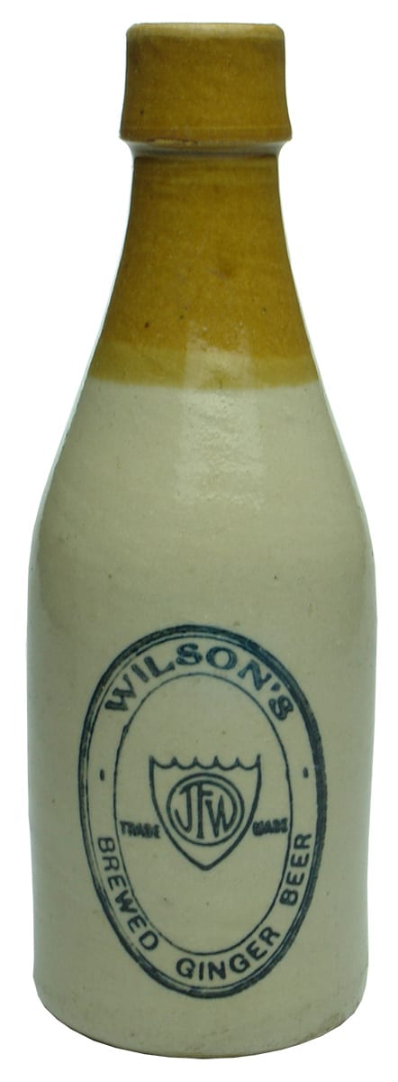 Wilson's Albury Shield Stone Ginger Beer Bottle