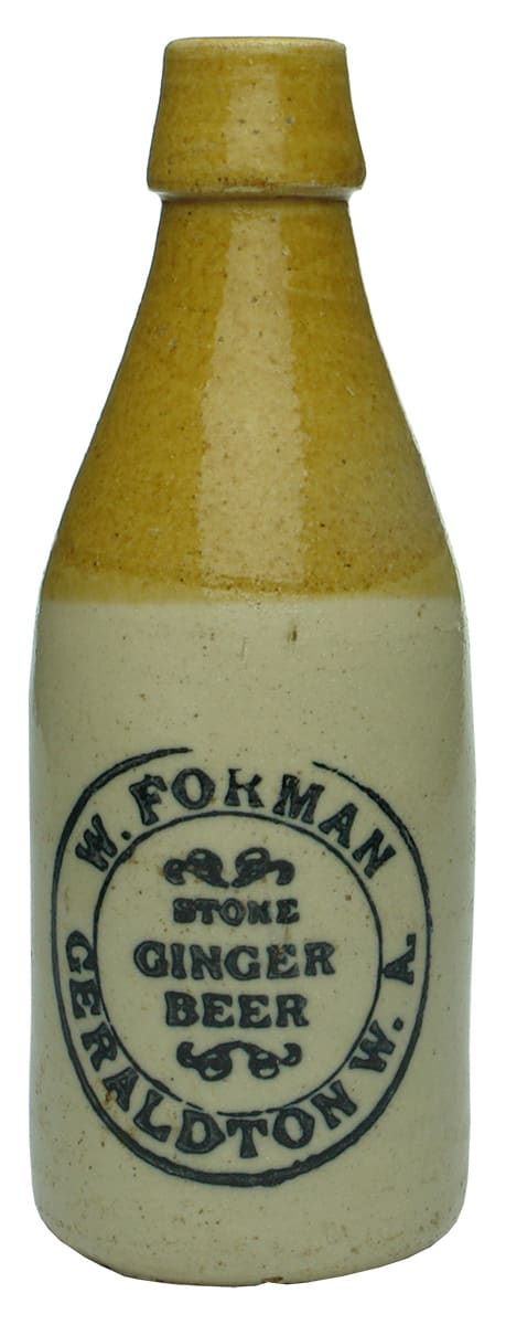 Forman Geraldton Stone Ginger Beer Bottle