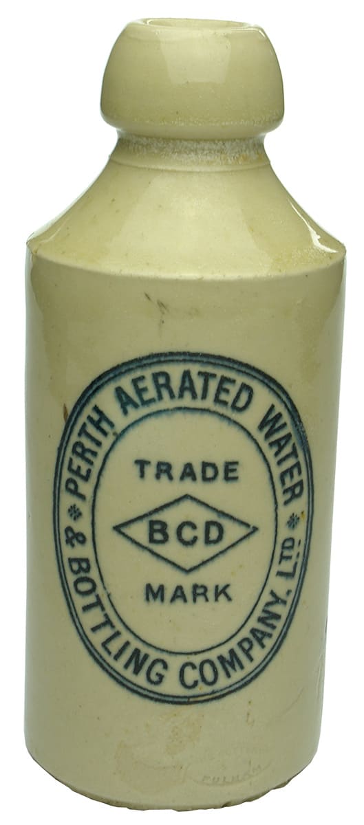 BCD Perth Aerated Water Bottling Stoneware Bottle