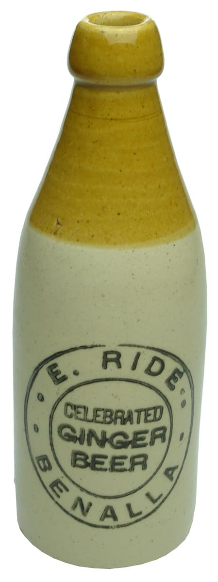 Ride Celebrated Ginger Beer Benalla Old Bottle