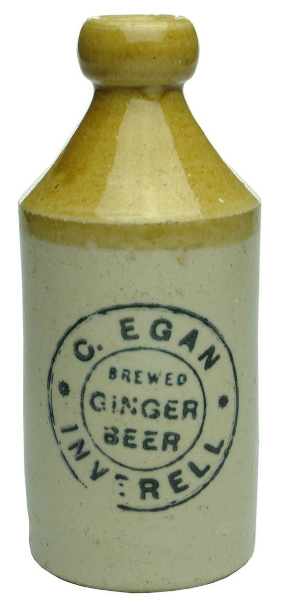 Egan Brewed Ginger Beer Inverell Stoneware Bottle
