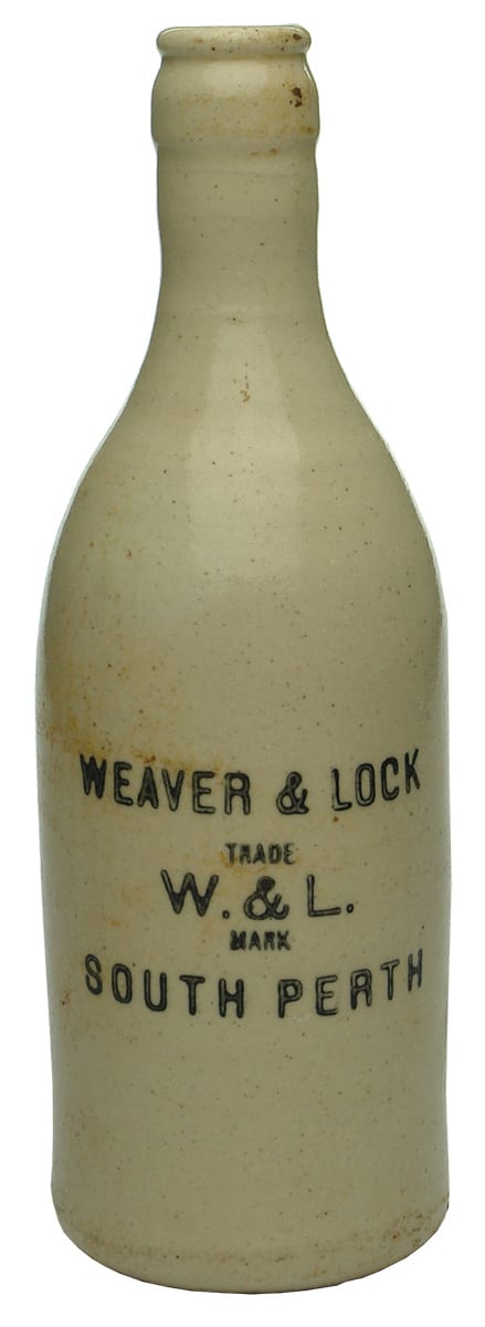 Weaver Lock South Perth Stoneware Bottle