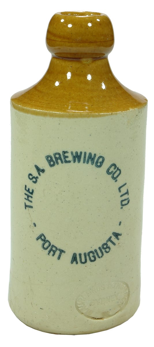 SA Brewing Port Augusta Stoneware Dump Bottle