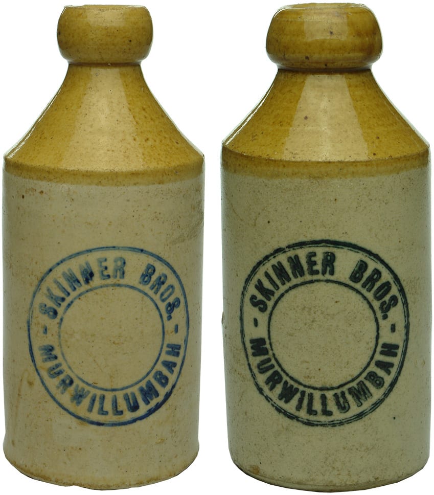 Collection Stoneware Ginger Beer Antique Bottles