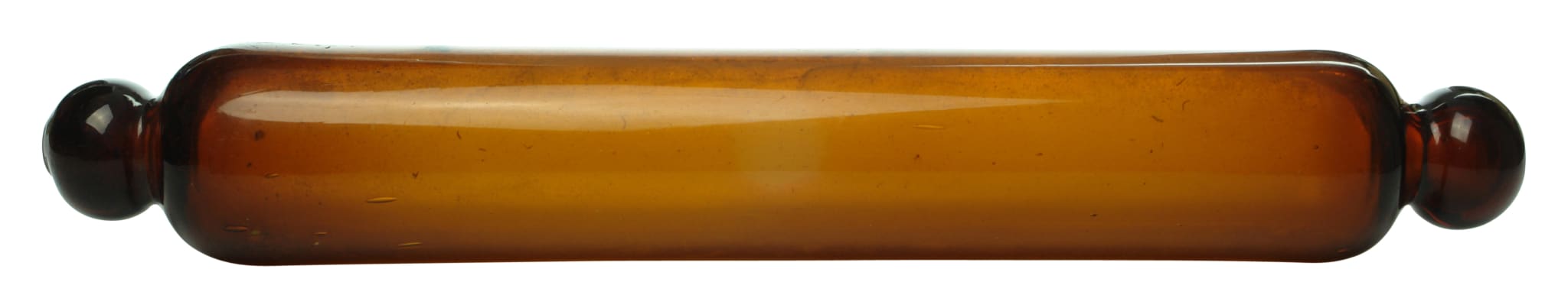 Antique Glass Rolling Pin Amber