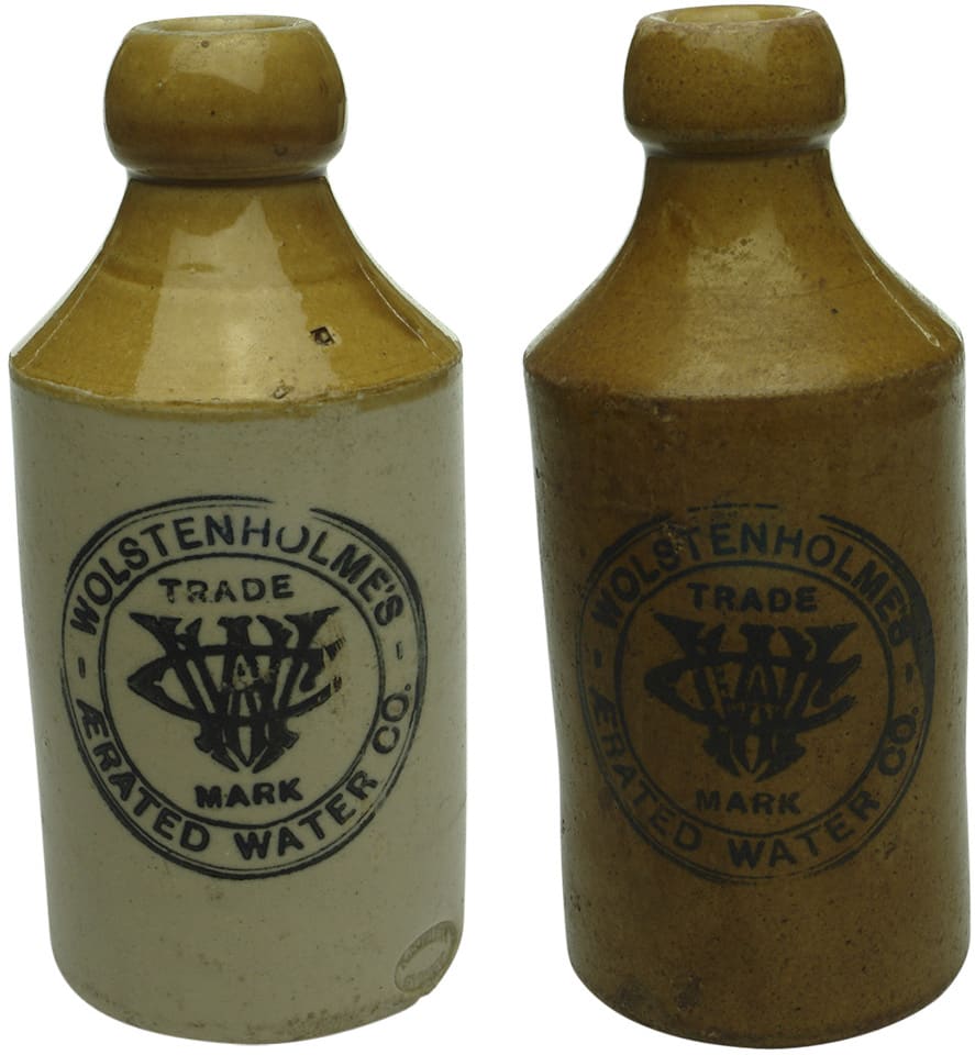 Collection Stoneware Ginger Beer Antique Bottles