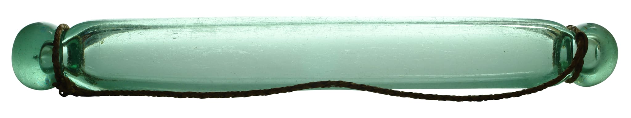 Antique Aqua Glass Rolling Pin