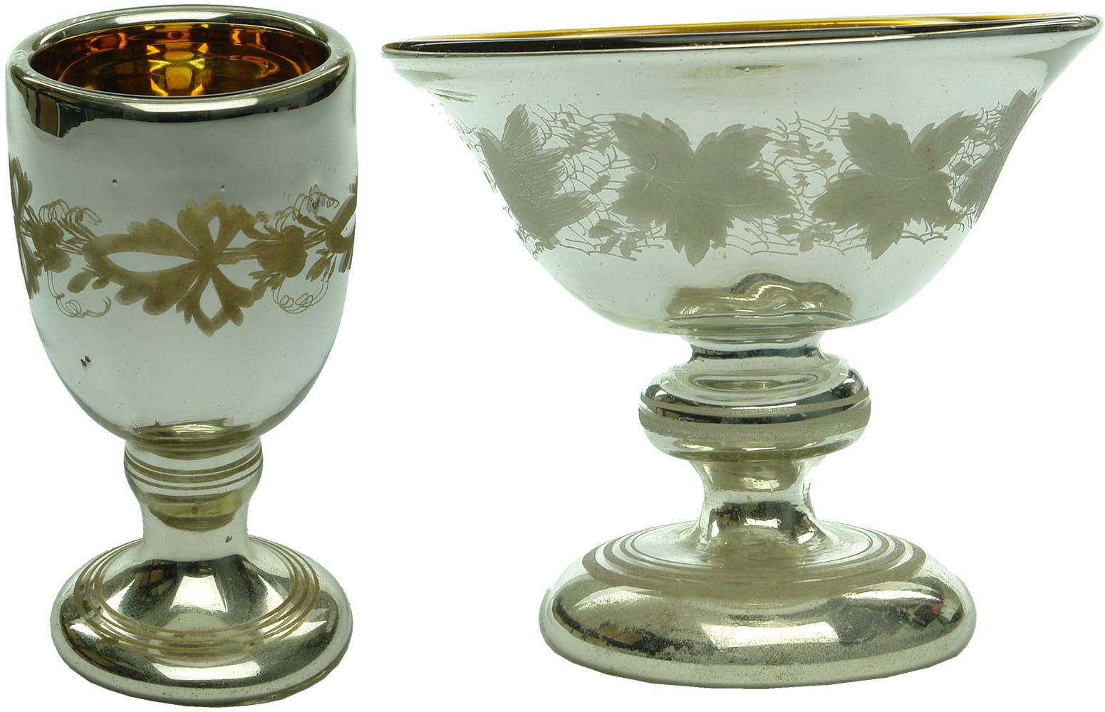 Double Hand Blown Glass Chalice