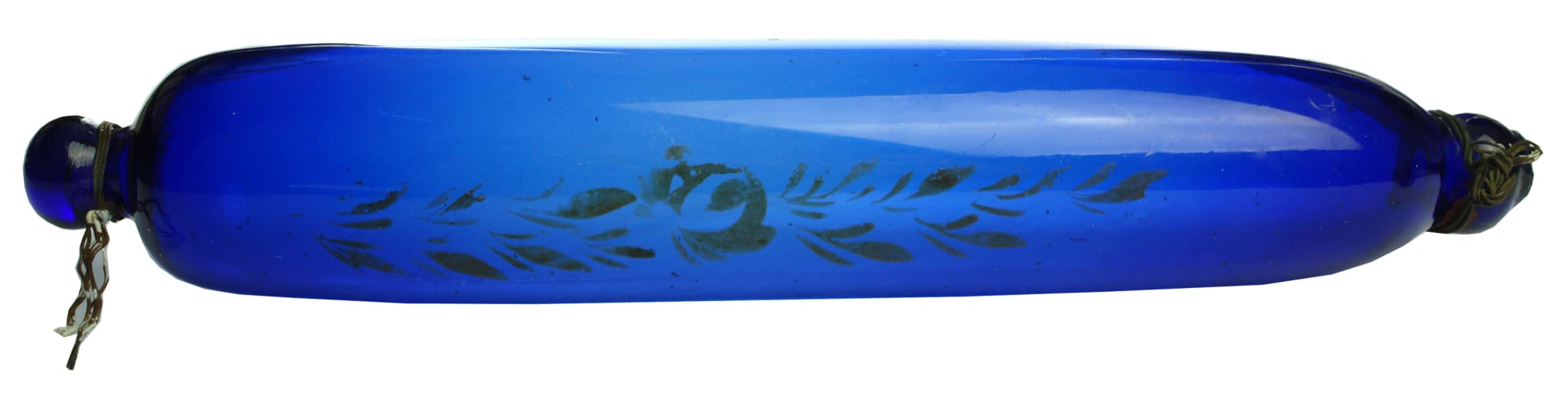 Cobalt Blue Glass Antique Rolling Pin