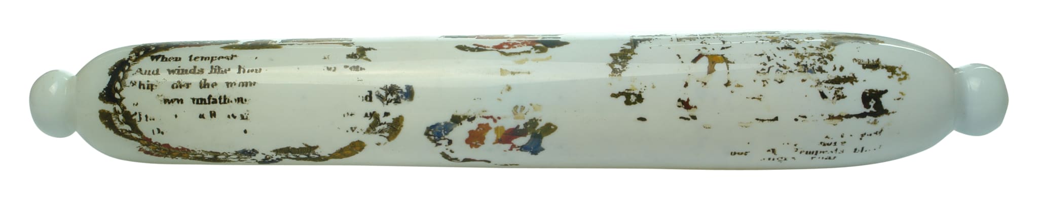 Milk Opal Glass Rolling Pin