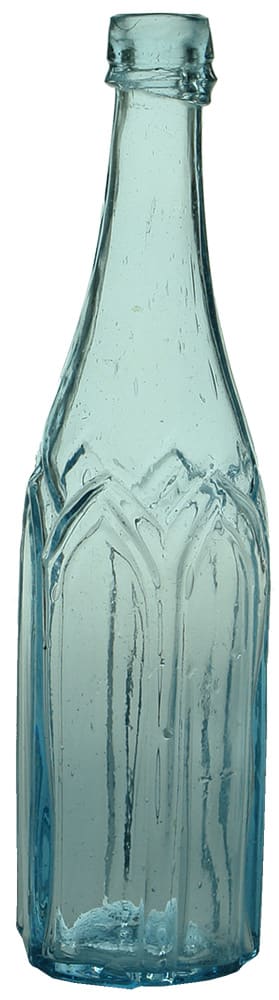 Gothic Arch Ice Blue Glass Salad Oil Bottle