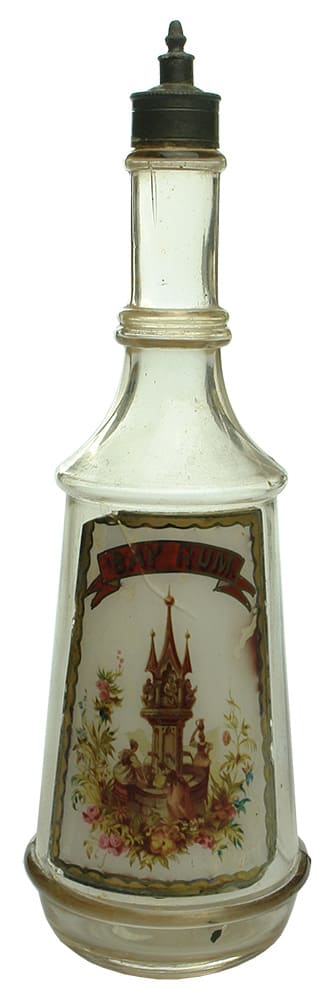 Bay Rum Antique Glass Bottle