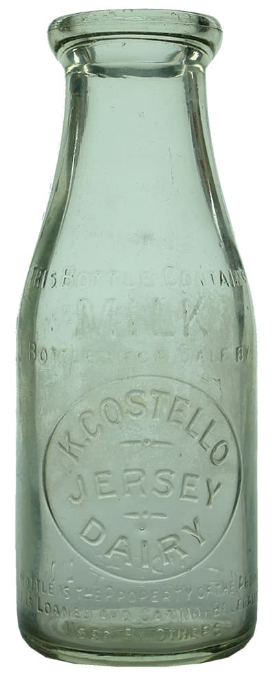 Costello Dairy Kew Milk Bottle