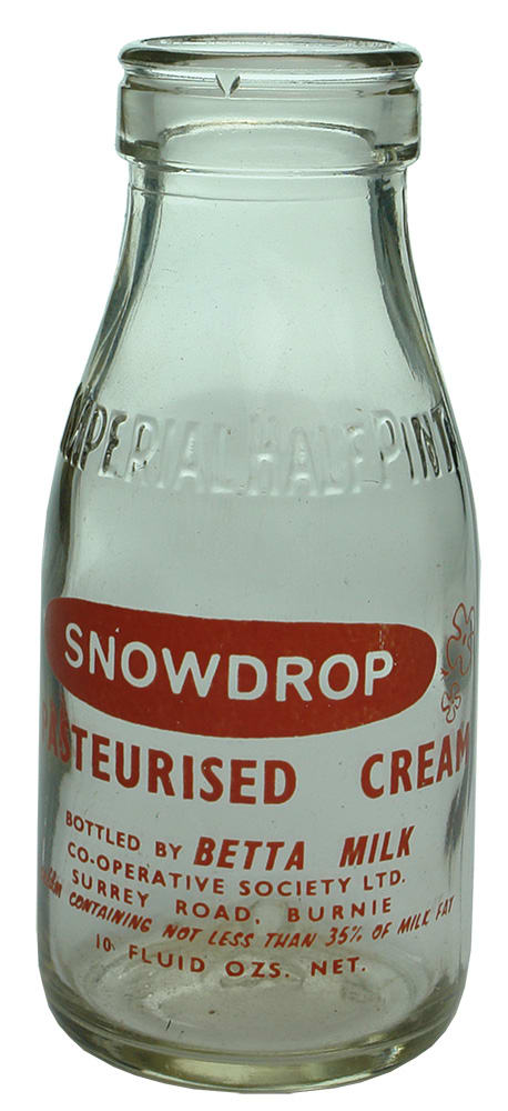 Snowdrop Betta Milk Ceramic Label Bottle