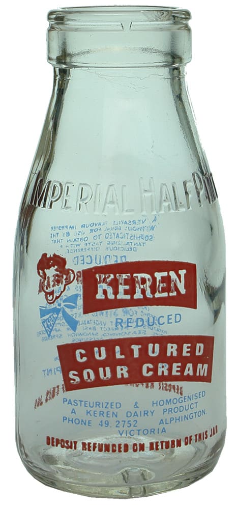 Keren Sour Cream Ceramic Label Bottle