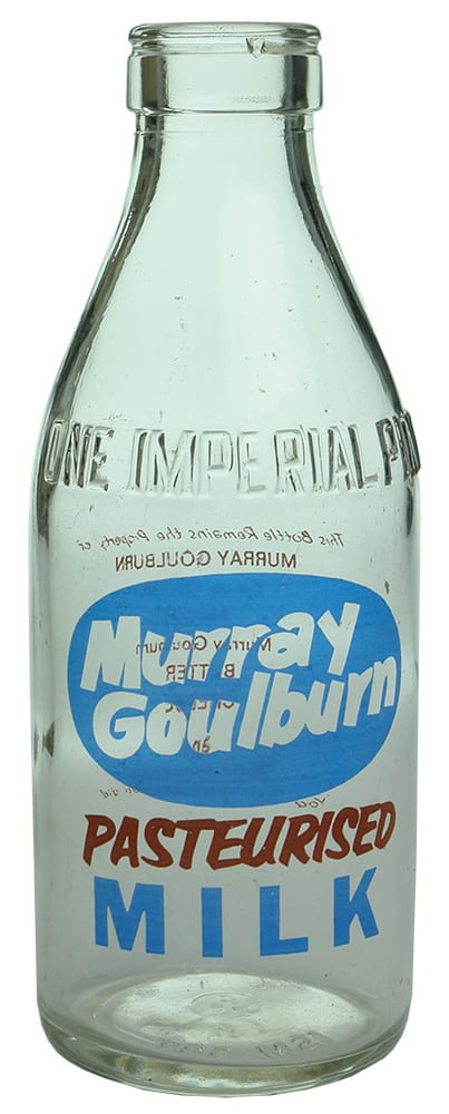 Murray Goulburn Ceramic Label Milk Bottle