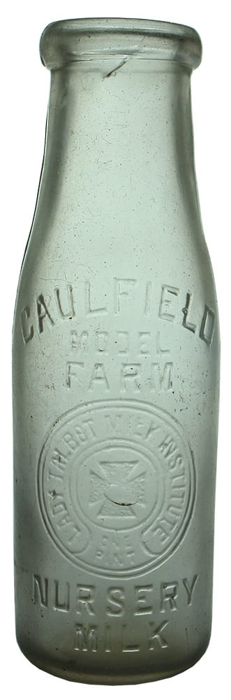 Caulfield Model Farm Antique Milk Bottle