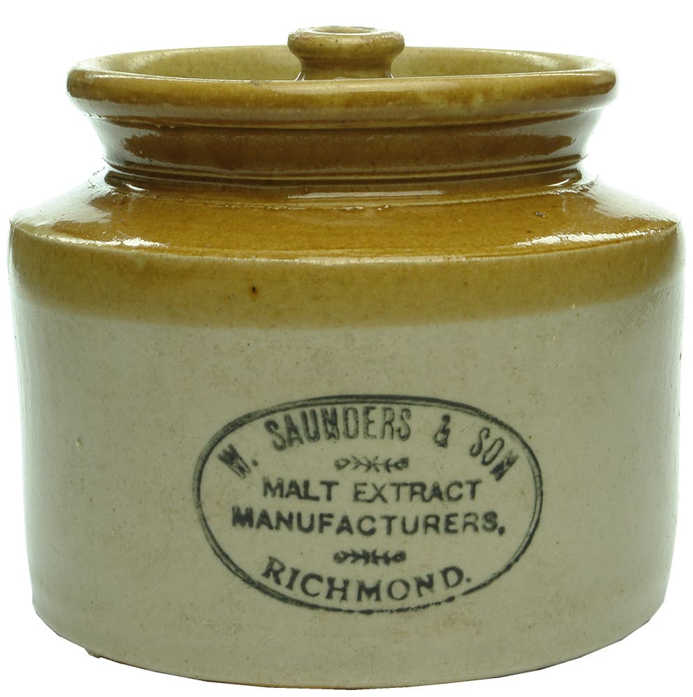 Saunders Malt Extract Richmond Stoneware Jar