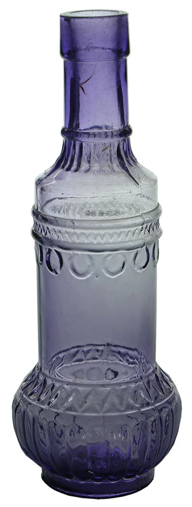 Purple Table Bottle Liqueur Antique