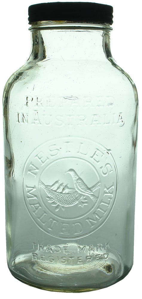 Nestle's Malted Milk Birds Nest Glass Jar