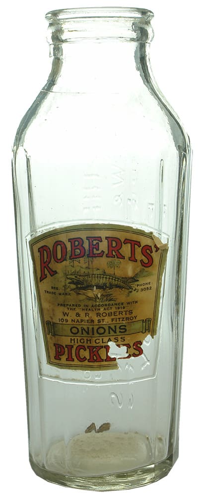 Roberts Fitzroy Onions Labelled Jar