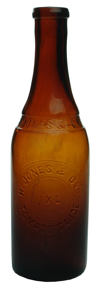 Jones IXL Tomato Sauce Amber Glass Bottle