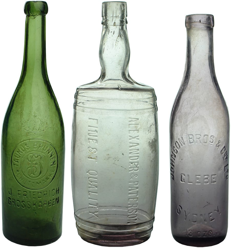 Collection Old Antique Bottles