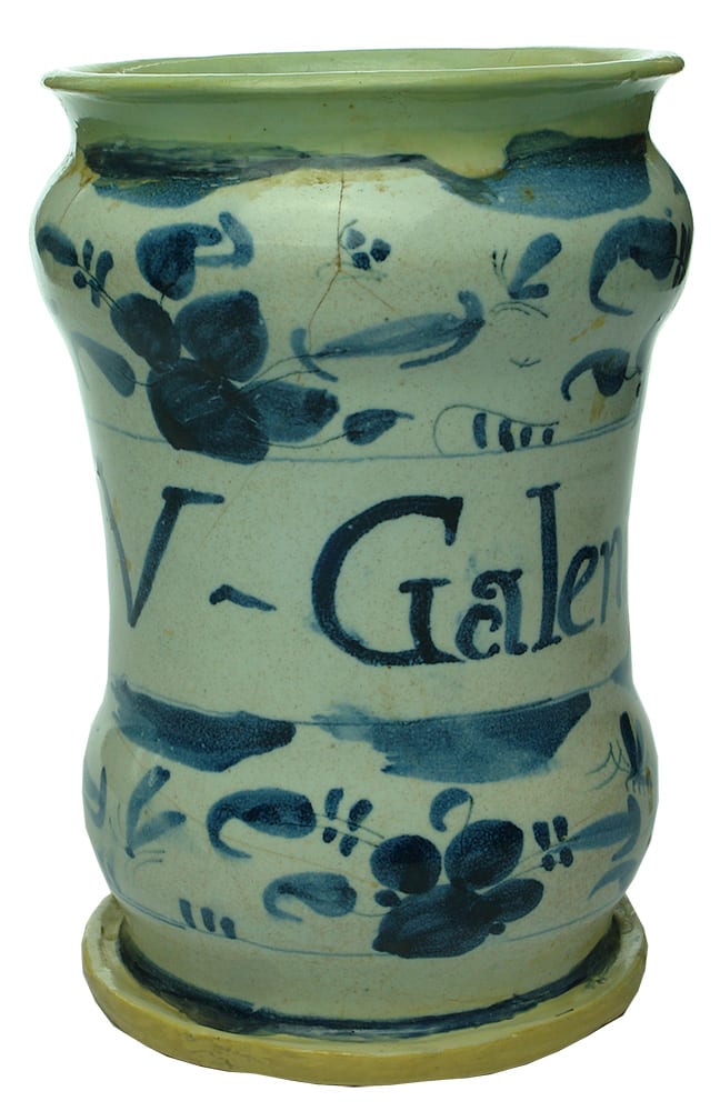 Galeni Blue White Pottery Delft Jar