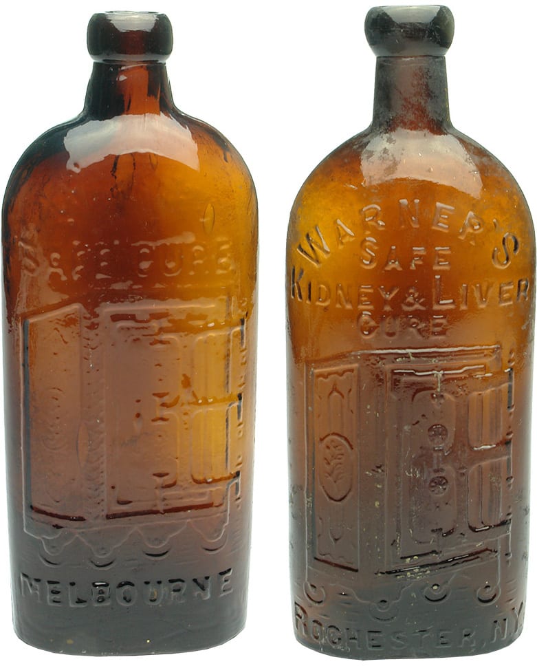 Collection Antique Warner's Safe Cure Bottles