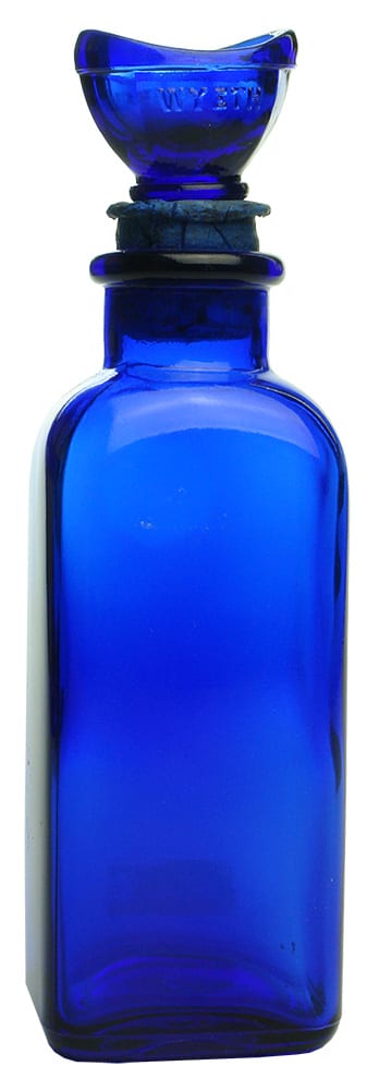 Wyeth Bottle Eye Glass Cobalt Blue
