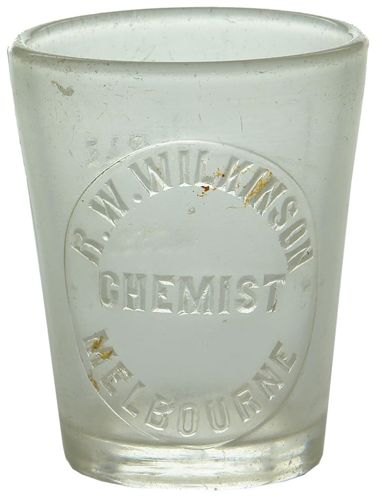 Wilkinson Chemist Melbourne Dose Medicine Cup Glass