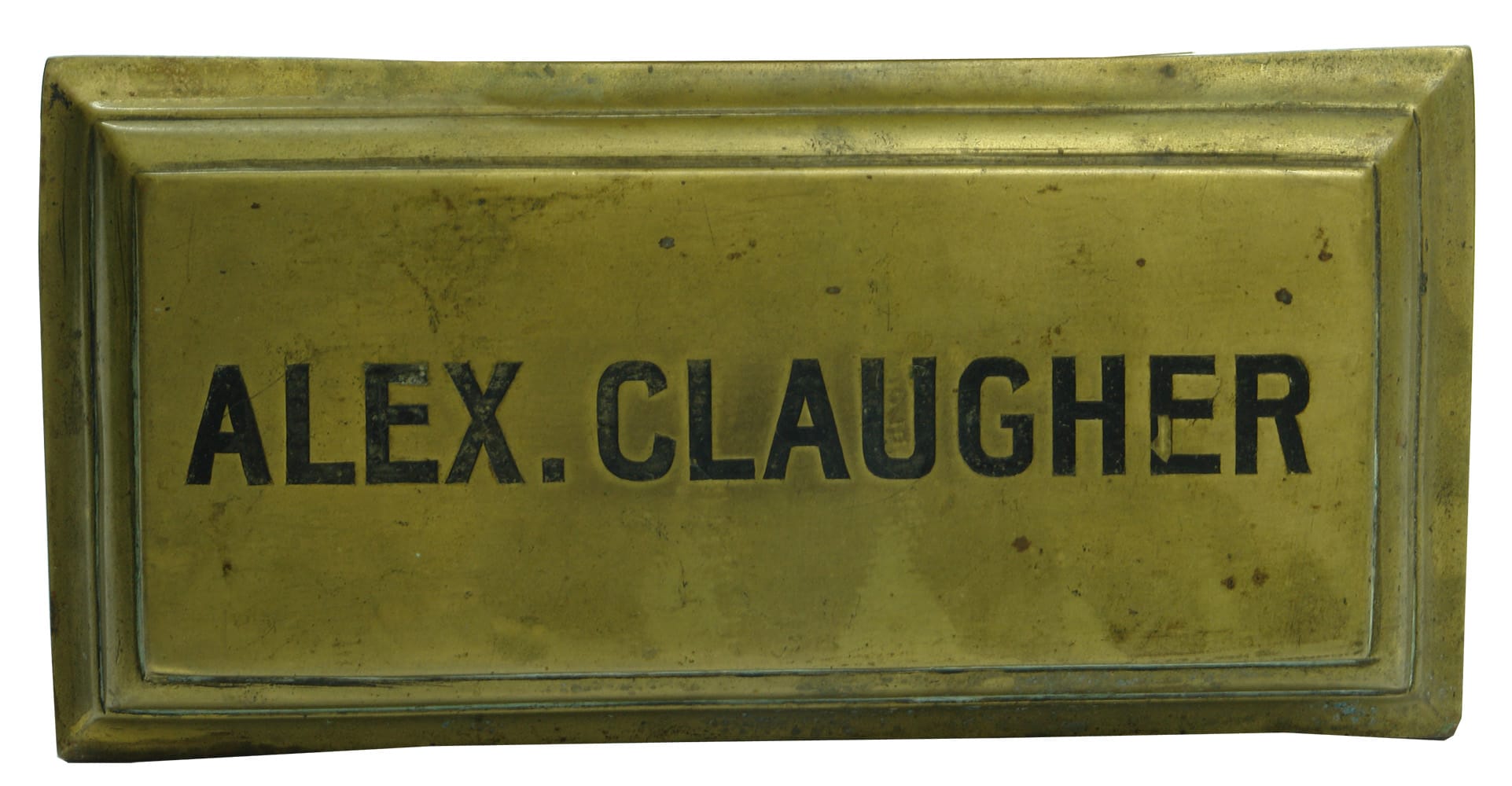 Alex Claugher Brass Name Plate