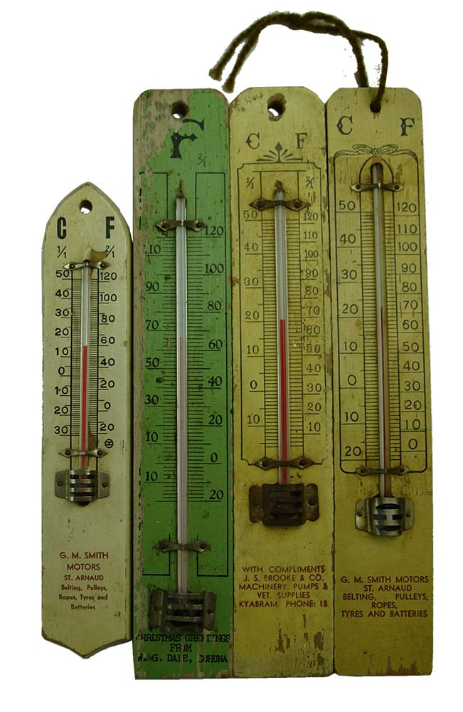 Collection Vintage Advertising Promotional Thermometers