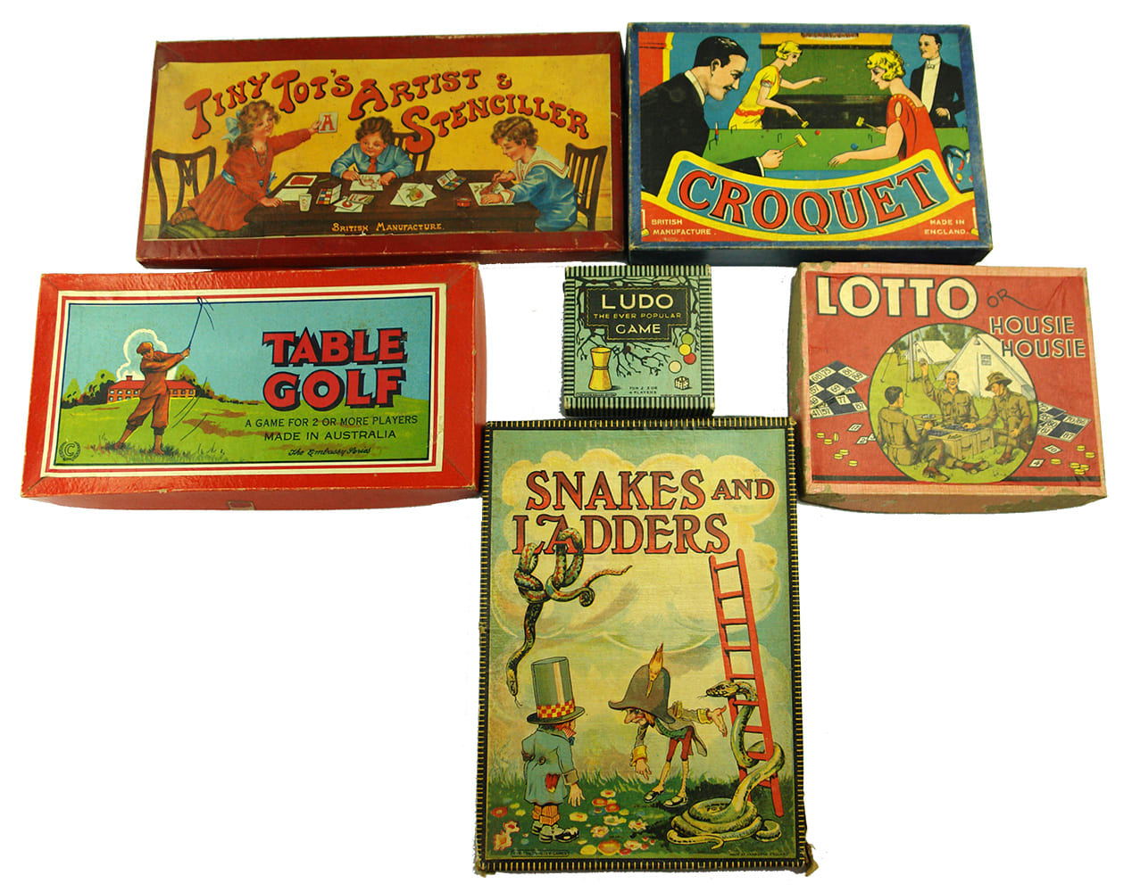 Collection Early Antique Board Games