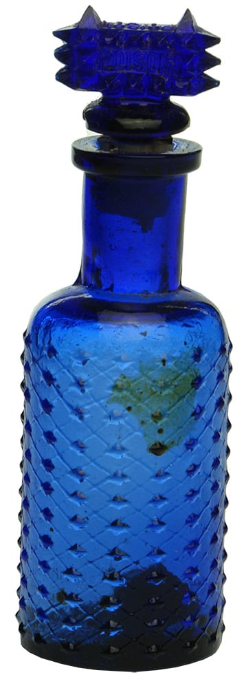 Poison Cobalt Blue Diamond Points Bottle