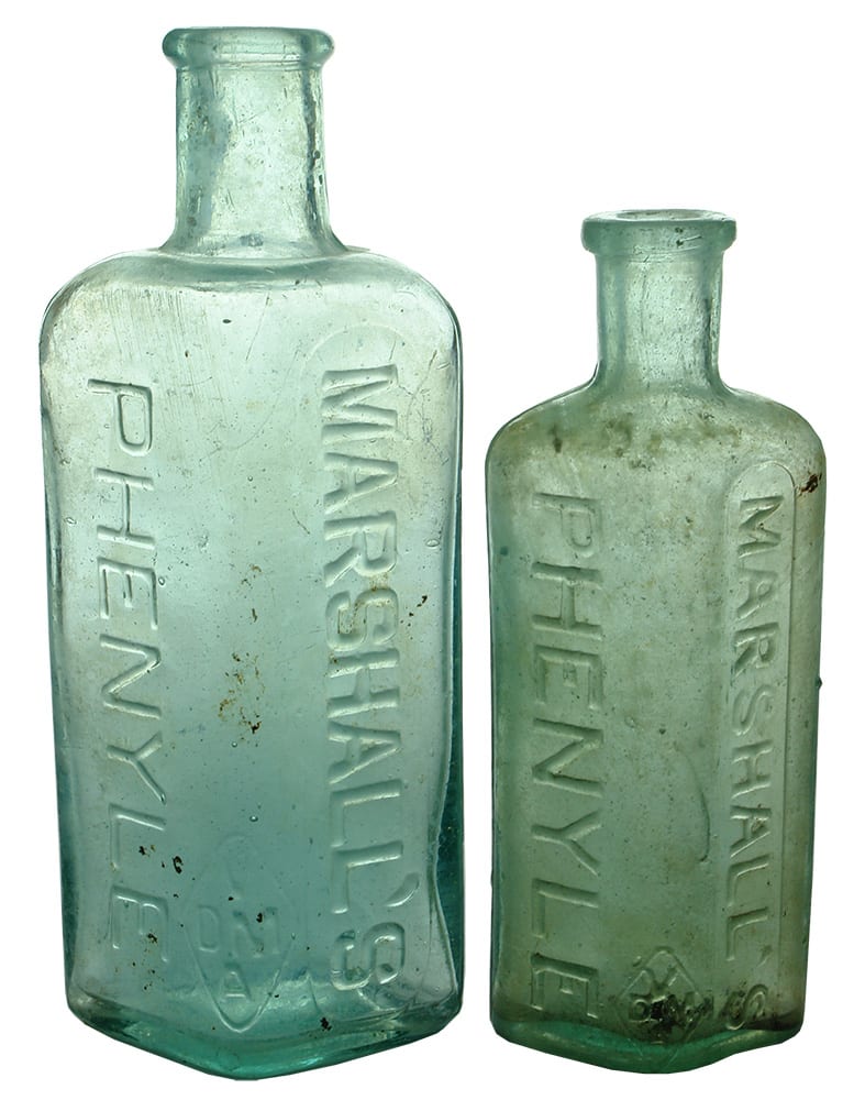 Marshall's Phenyle Poison Antique Bottles