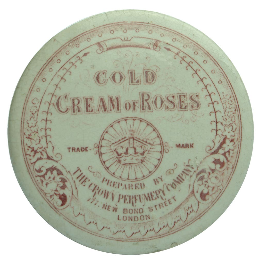 Crown Perfumery Cold Cream Roses Pot Lid