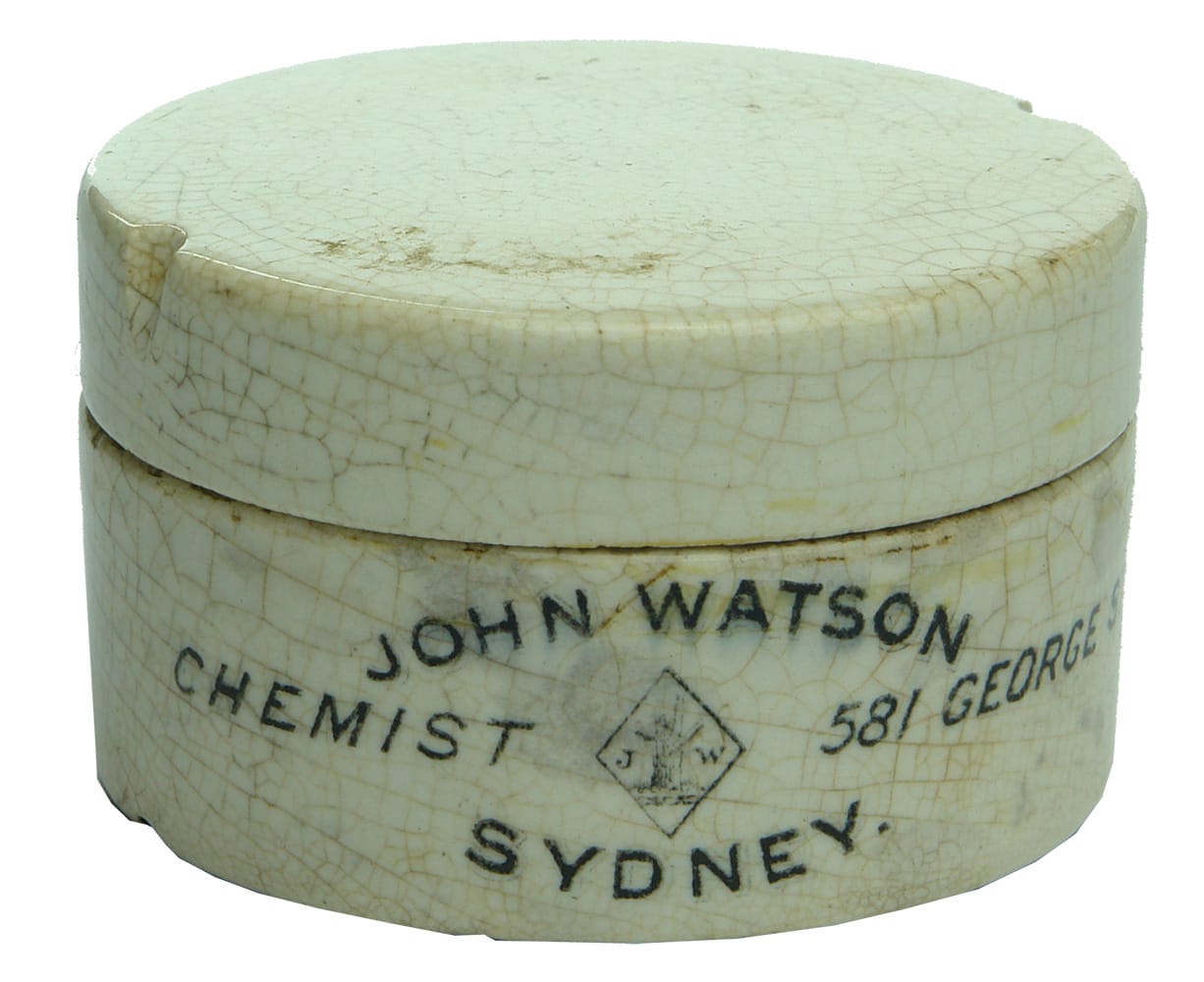 John Watson Chemist Sydney Ceramic Pot