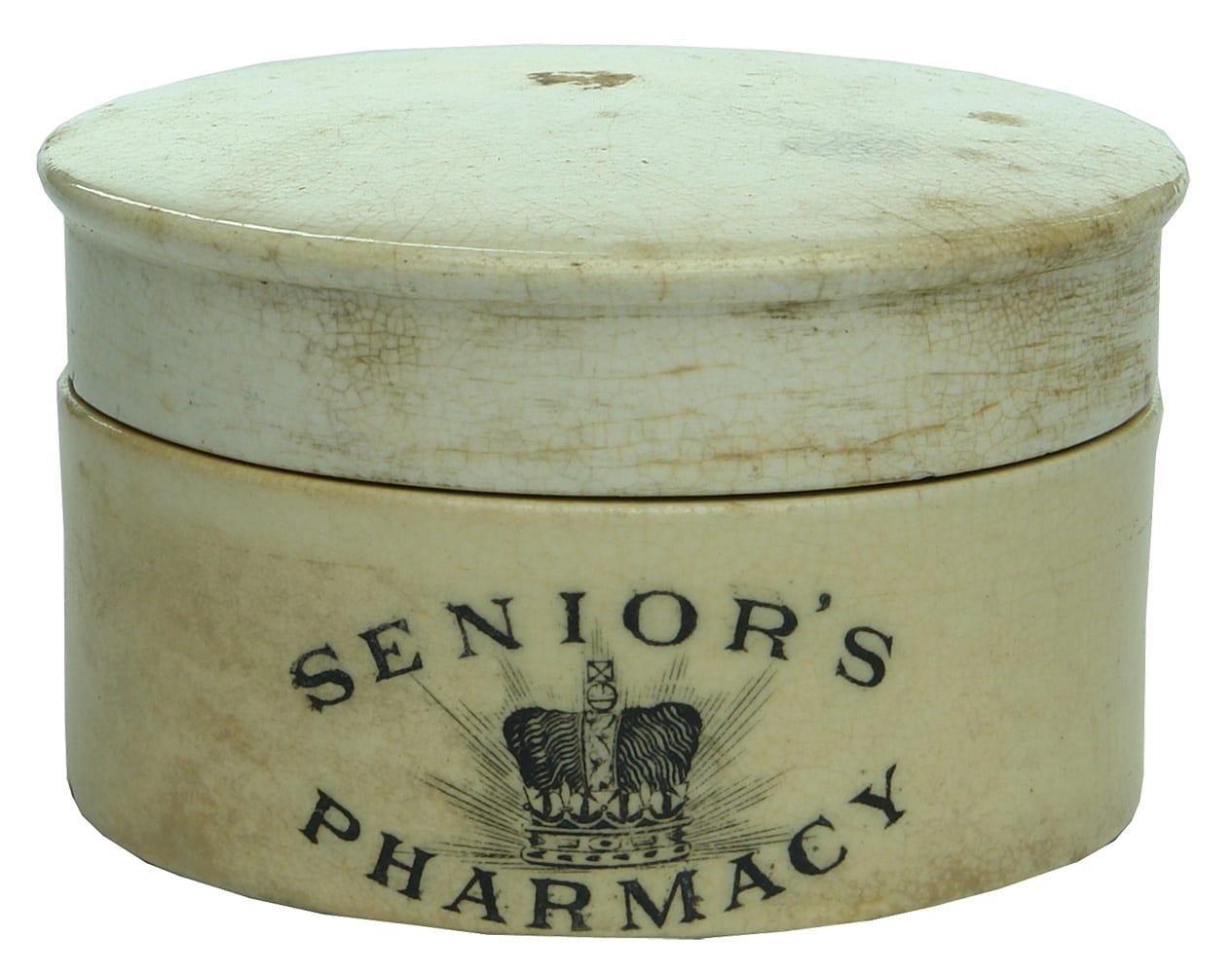 Senior's Pharmacy Crown Ceramic Pot