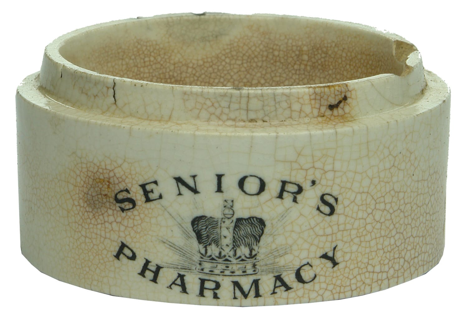 Senior's Pharmacy Crown Ceramic Pot