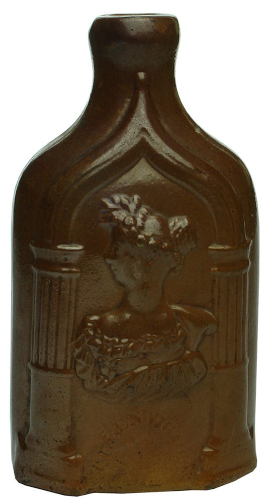 Queen Victoria Duchess Kent Stoneware Reform Flask