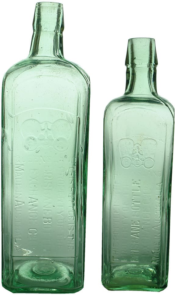 BEB Queensland Schnapps Antique Bottles