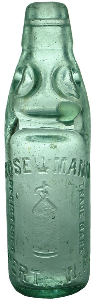 Rose Mann Perth Syphon Codd Bottle