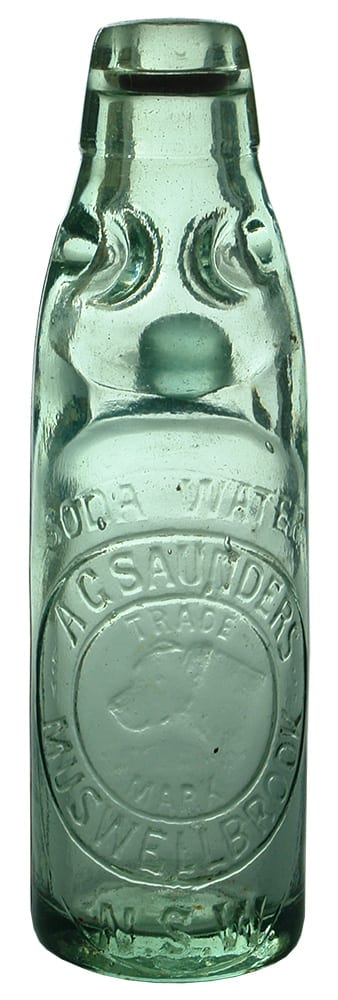 Saunders Muswellbrook Dog Soda Water Codd Bottle